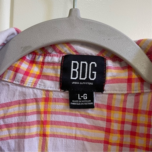 Urban outfitters BDG Remi purple lavender plaid Oversized Button-Down Shirt L - Picture 7 of 14